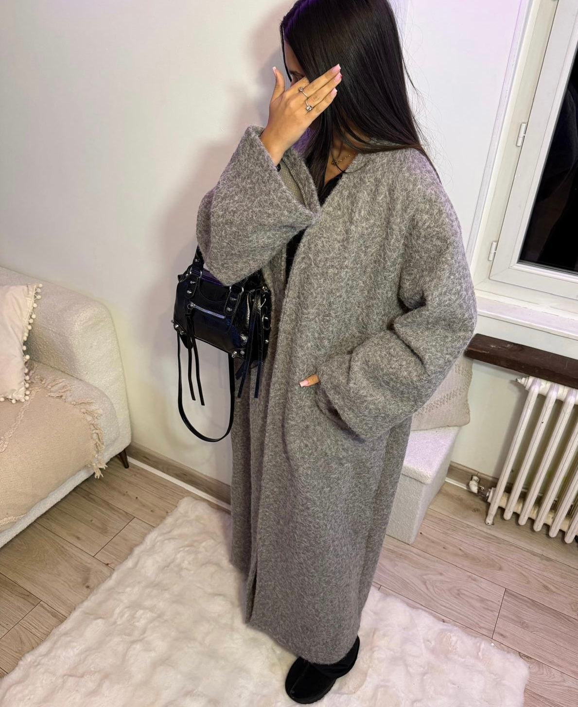 Manteau Alma gris clair