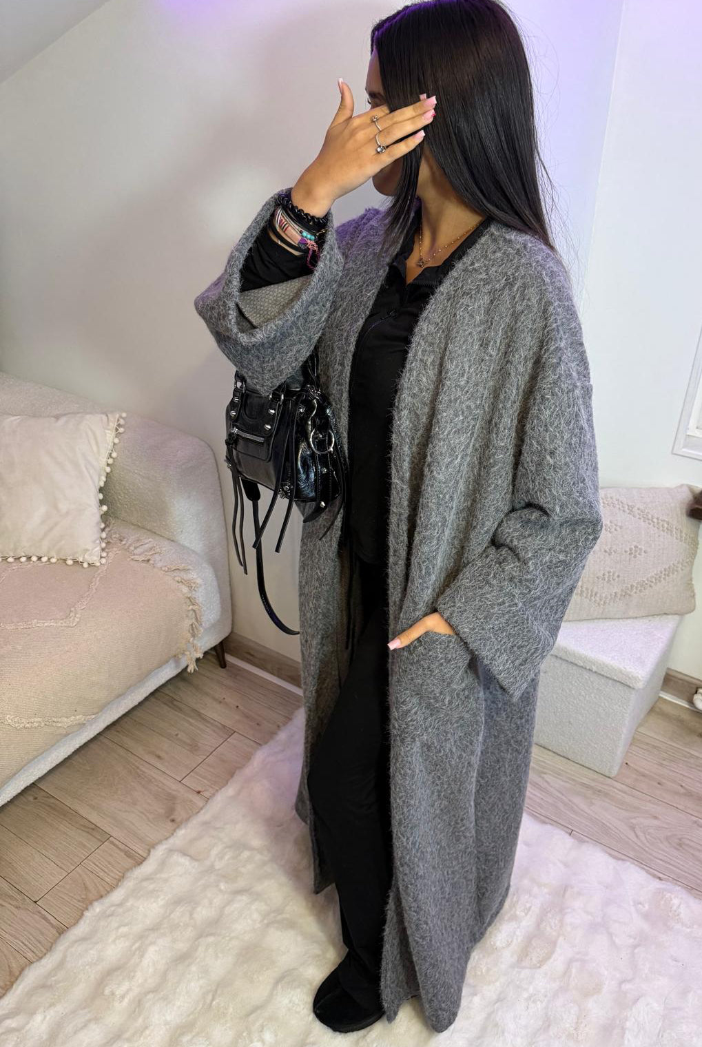 Manteau Alma gris foncé